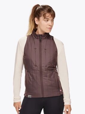 Hoka One Insulated Running Vest in “Raisin Purple” Small